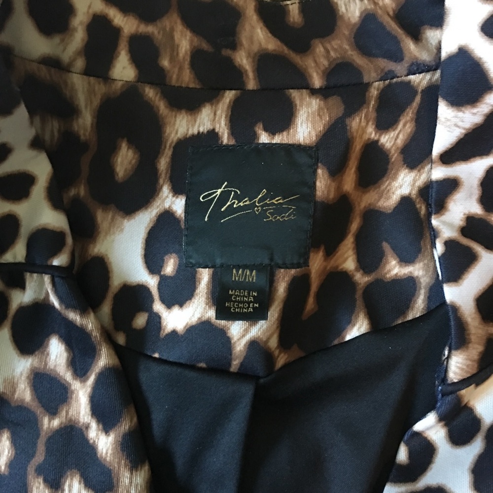 Leopard Print Cropped Jacket - image 2